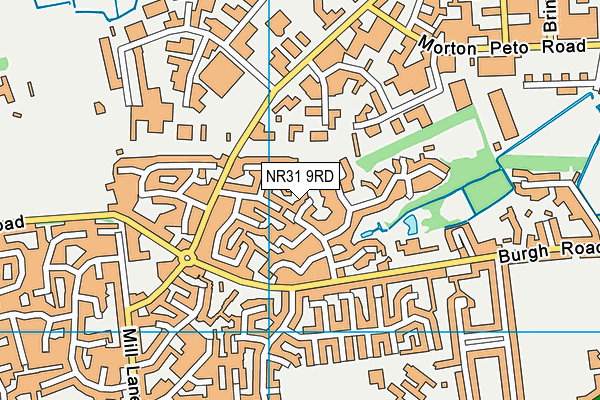 NR31 9RD map - OS VectorMap District (Ordnance Survey)