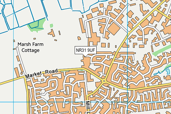 NR31 9UF map - OS VectorMap District (Ordnance Survey)