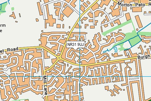 NR31 9UJ map - OS VectorMap District (Ordnance Survey)