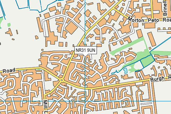 NR31 9UN map - OS VectorMap District (Ordnance Survey)