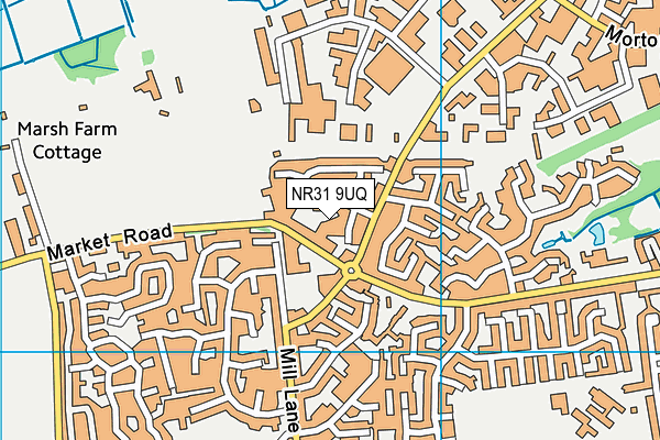 NR31 9UQ map - OS VectorMap District (Ordnance Survey)