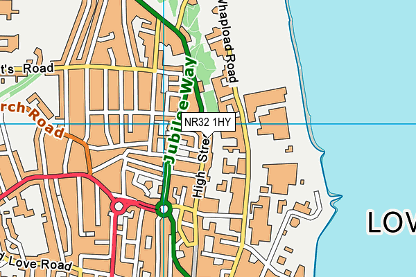 NR32 1HY map - OS VectorMap District (Ordnance Survey)