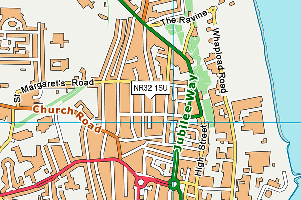 NR32 1SU map - OS VectorMap District (Ordnance Survey)