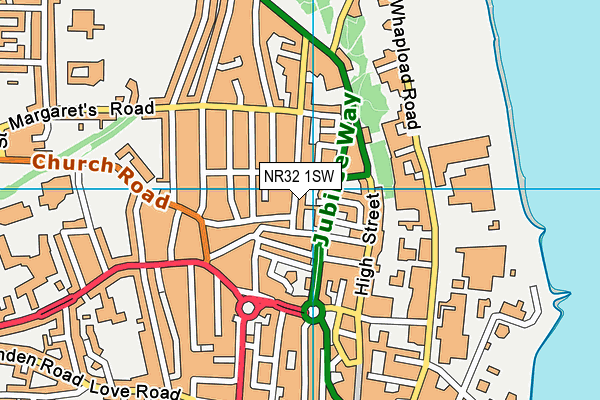 NR32 1SW map - OS VectorMap District (Ordnance Survey)