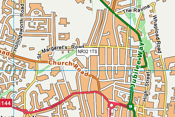 NR32 1TS map - OS VectorMap District (Ordnance Survey)