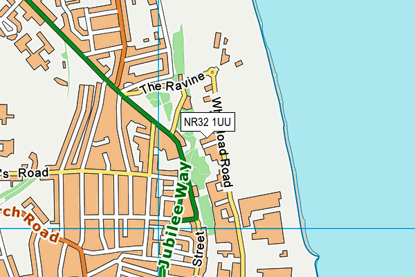 NR32 1UU map - OS VectorMap District (Ordnance Survey)