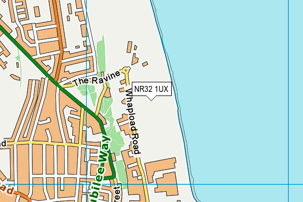 NR32 1UX map - OS VectorMap District (Ordnance Survey)