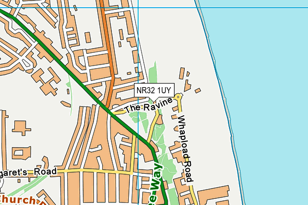 NR32 1UY map - OS VectorMap District (Ordnance Survey)