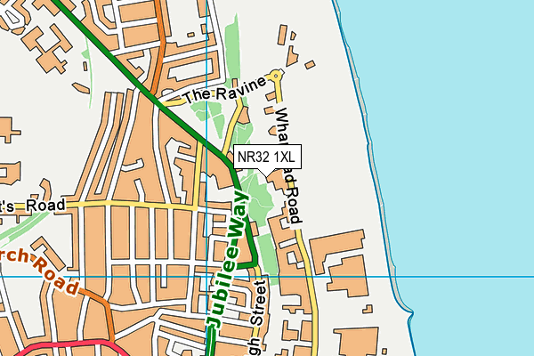 NR32 1XL map - OS VectorMap District (Ordnance Survey)