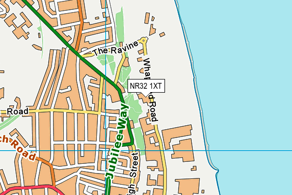 NR32 1XT map - OS VectorMap District (Ordnance Survey)