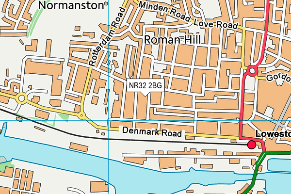 NR32 2BG map - OS VectorMap District (Ordnance Survey)