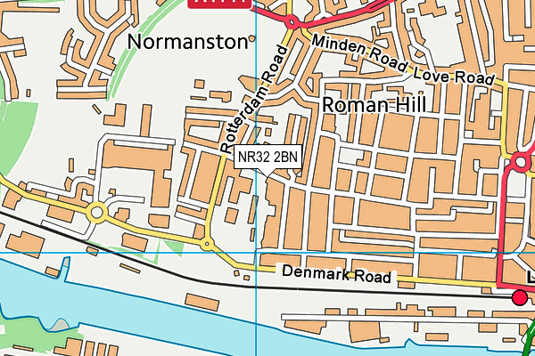 NR32 2BN map - OS VectorMap District (Ordnance Survey)
