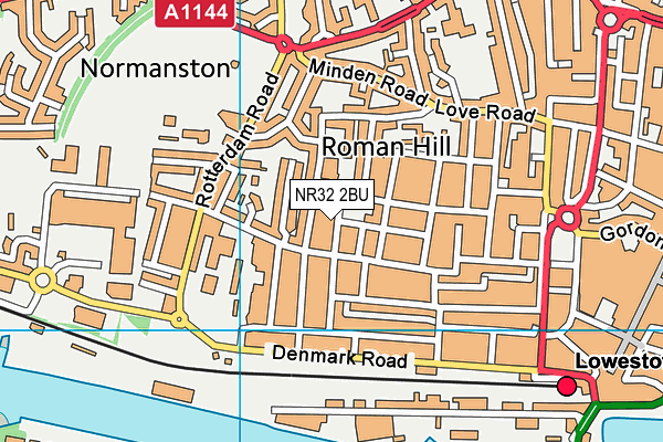 NR32 2BU map - OS VectorMap District (Ordnance Survey)