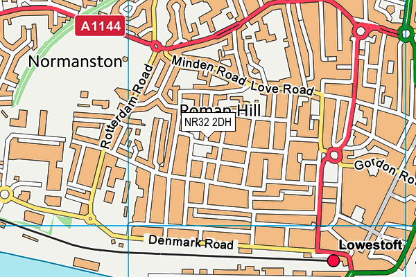 NR32 2DH map - OS VectorMap District (Ordnance Survey)