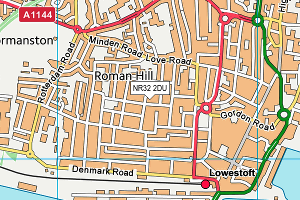 NR32 2DU map - OS VectorMap District (Ordnance Survey)