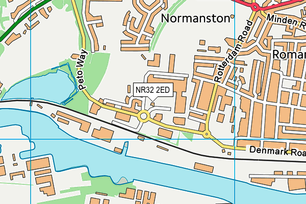 NR32 2ED map - OS VectorMap District (Ordnance Survey)
