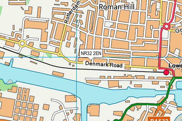 NR32 2EN map - OS VectorMap District (Ordnance Survey)