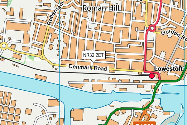 NR32 2ET map - OS VectorMap District (Ordnance Survey)