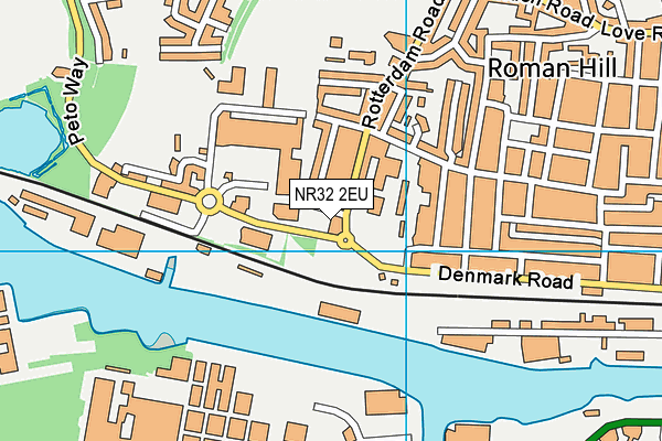 NR32 2EU map - OS VectorMap District (Ordnance Survey)