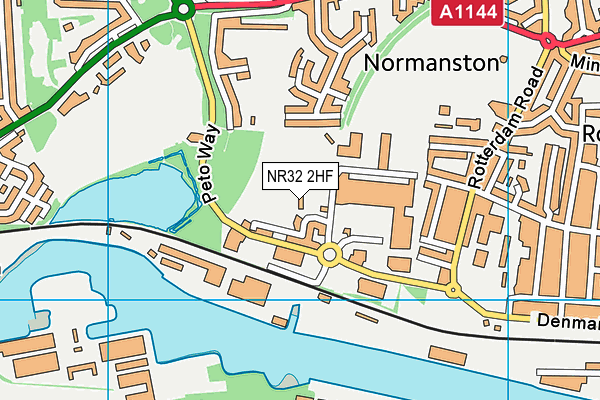 NR32 2HF map - OS VectorMap District (Ordnance Survey)