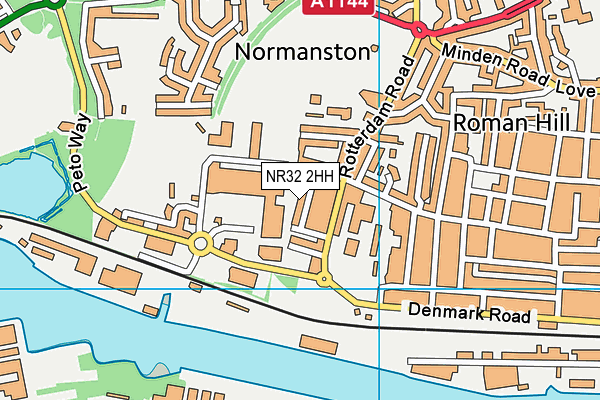 NR32 2HH map - OS VectorMap District (Ordnance Survey)