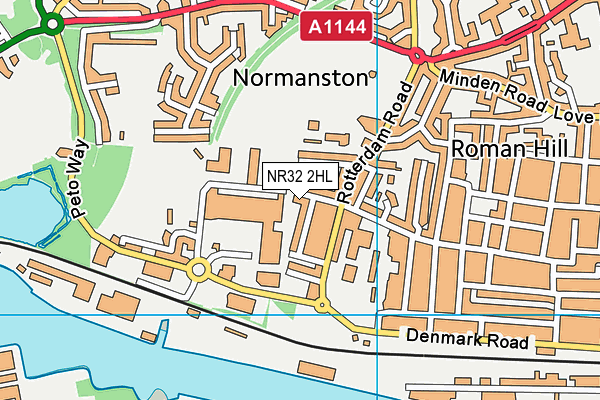NR32 2HL map - OS VectorMap District (Ordnance Survey)