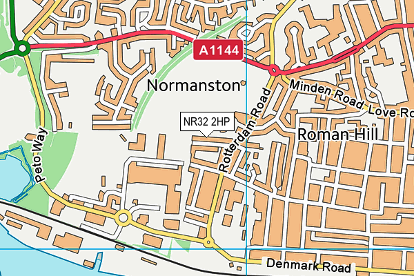 NR32 2HP map - OS VectorMap District (Ordnance Survey)