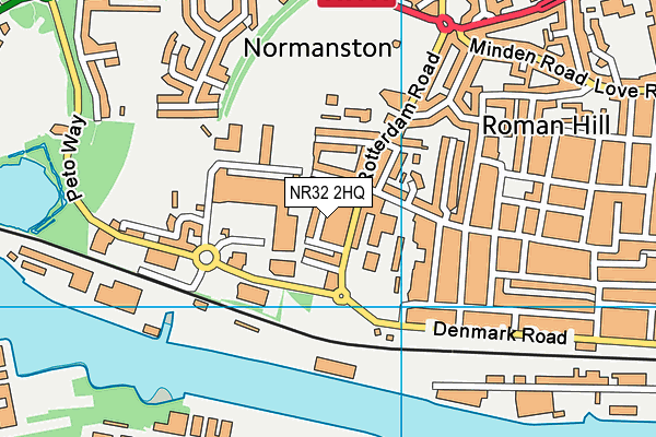 NR32 2HQ map - OS VectorMap District (Ordnance Survey)