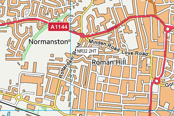 NR32 2HT map - OS VectorMap District (Ordnance Survey)