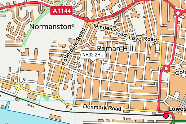NR32 2HU map - OS VectorMap District (Ordnance Survey)
