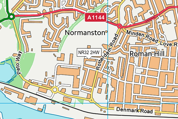 NR32 2HW map - OS VectorMap District (Ordnance Survey)