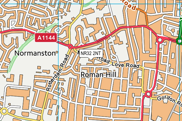 NR32 2NT map - OS VectorMap District (Ordnance Survey)