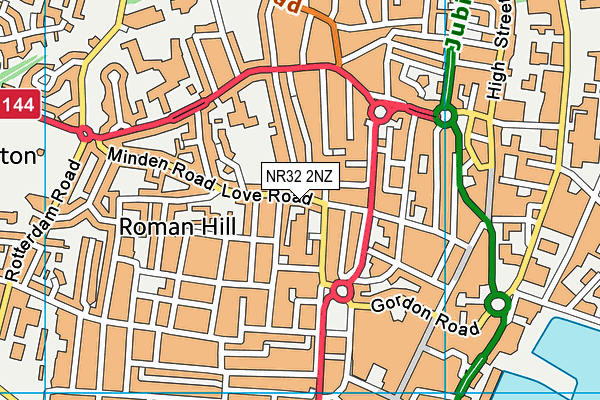 NR32 2NZ map - OS VectorMap District (Ordnance Survey)