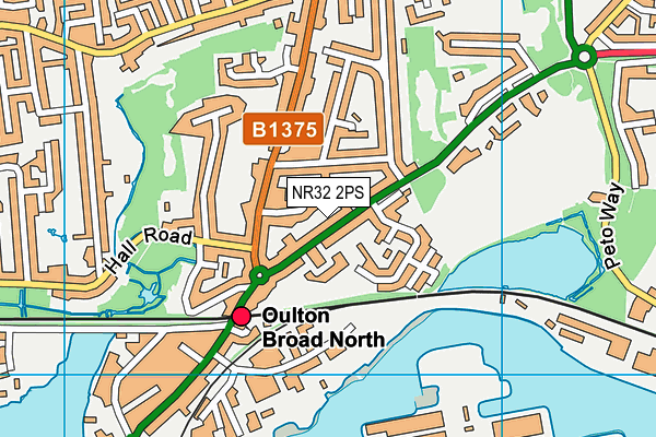 NR32 2PS map - OS VectorMap District (Ordnance Survey)