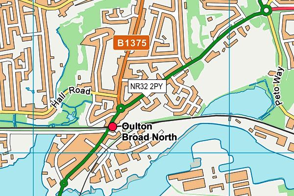 NR32 2PY map - OS VectorMap District (Ordnance Survey)