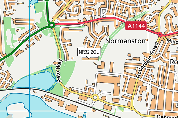 NR32 2QL map - OS VectorMap District (Ordnance Survey)