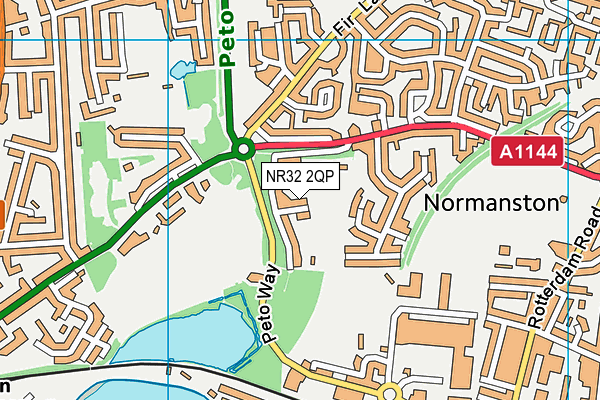 NR32 2QP map - OS VectorMap District (Ordnance Survey)