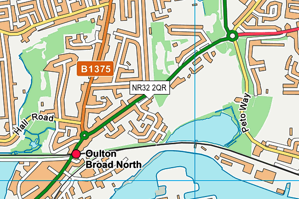 NR32 2QR map - OS VectorMap District (Ordnance Survey)