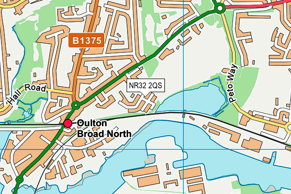 NR32 2QS map - OS VectorMap District (Ordnance Survey)