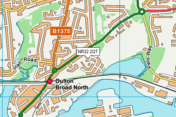 NR32 2QT map - OS VectorMap District (Ordnance Survey)