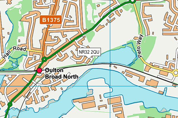 NR32 2QU map - OS VectorMap District (Ordnance Survey)