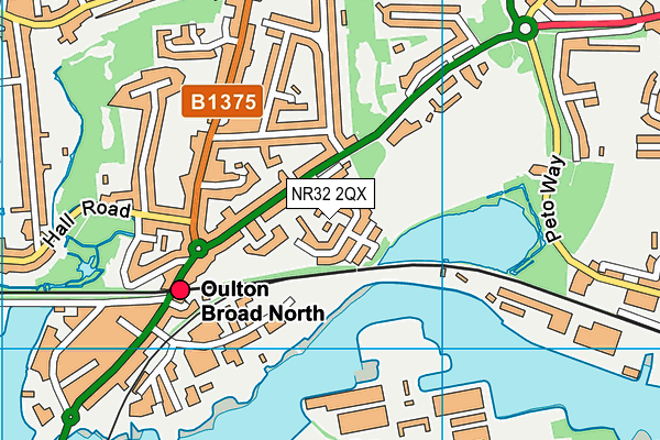 NR32 2QX map - OS VectorMap District (Ordnance Survey)