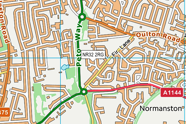 NR32 2RG map - OS VectorMap District (Ordnance Survey)