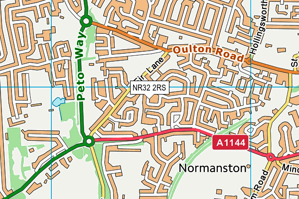 NR32 2RS map - OS VectorMap District (Ordnance Survey)
