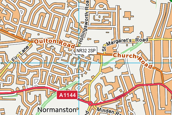 NR32 2SP map - OS VectorMap District (Ordnance Survey)