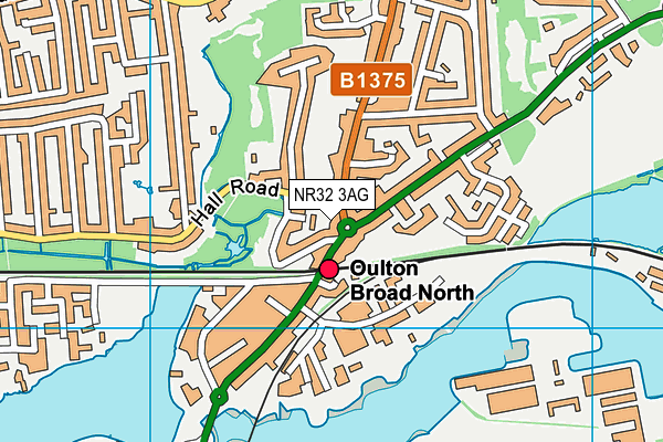 NR32 3AG map - OS VectorMap District (Ordnance Survey)