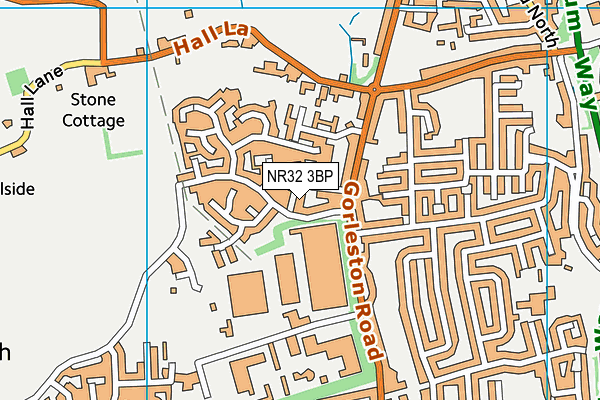 NR32 3BP map - OS VectorMap District (Ordnance Survey)
