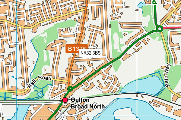 NR32 3BS map - OS VectorMap District (Ordnance Survey)
