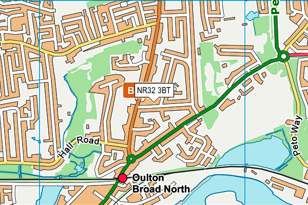 NR32 3BT map - OS VectorMap District (Ordnance Survey)