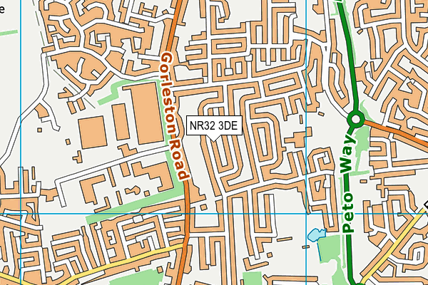 NR32 3DE map - OS VectorMap District (Ordnance Survey)